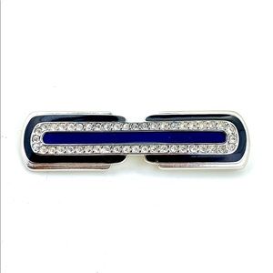 VTG ART DECO MONET ENAMEL & CRYSTAL PIN